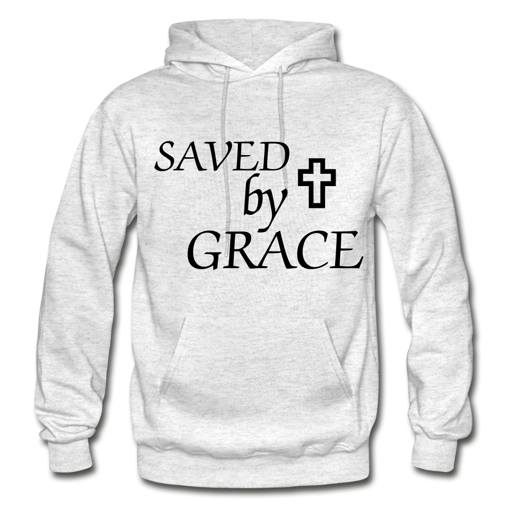 Saved By Grace. - light heather gray