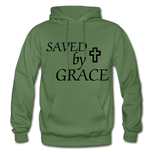 Saved By Grace. - military green