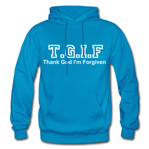 T.G.I.F Hoodie - turquoise