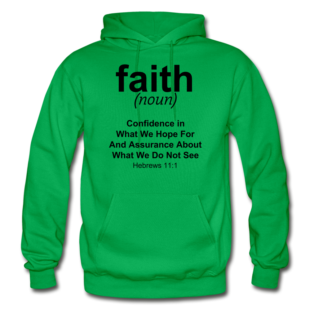 Faith Hoodie. - kelly green