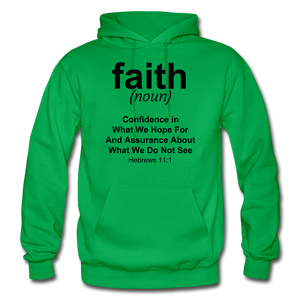Faith Hoodie. - kelly green