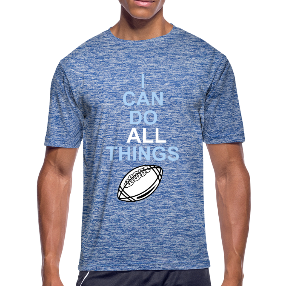 I Can Do All Things Football - heather blue