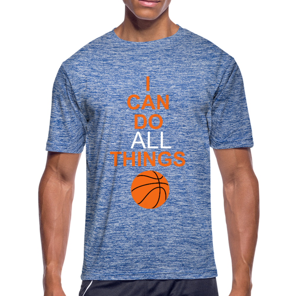 I Can Do All Things Bball - heather blue