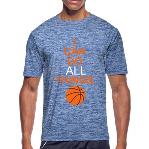 I Can Do All Things Bball - heather blue