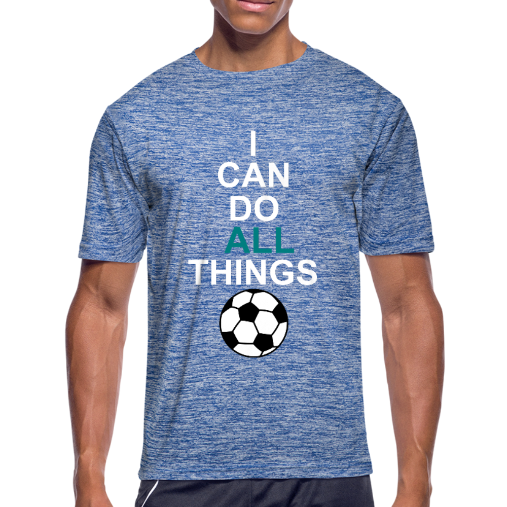 I Can Do All Things Soccer - heather blue