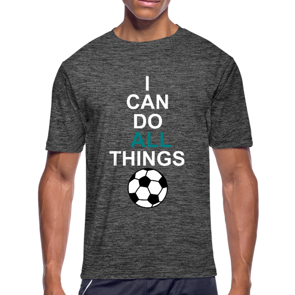 I Can Do All Things Soccer - dark heather gray