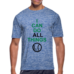 I Can Do All Things Baseball - heather blue