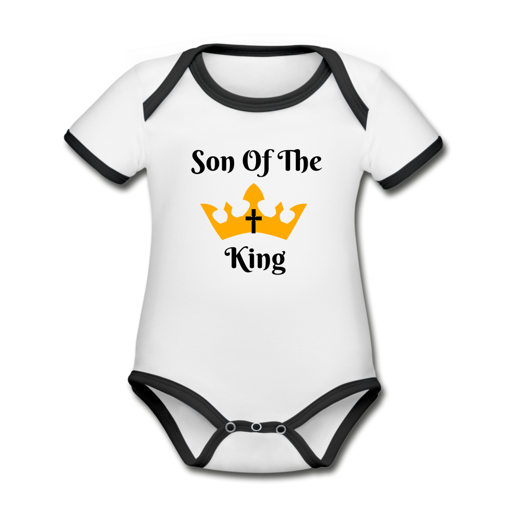 Son Of The King Organic Onsie - white/black
