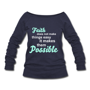 Faith Makes all Possible. - melange navy