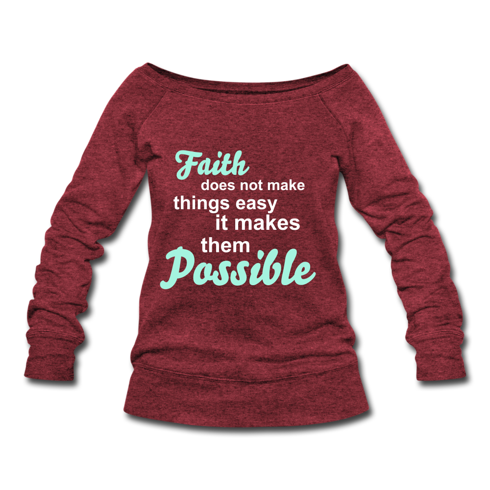 Faith Makes all Possible. - cardinal triblend