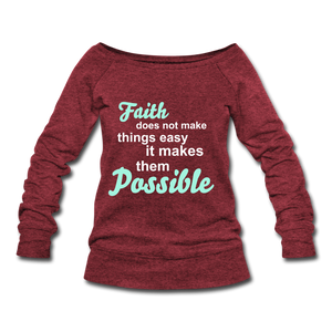 Faith Makes all Possible. - cardinal triblend