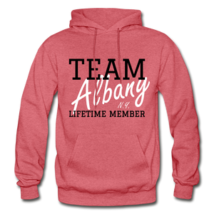 Team Albany Hoodie. - heather red