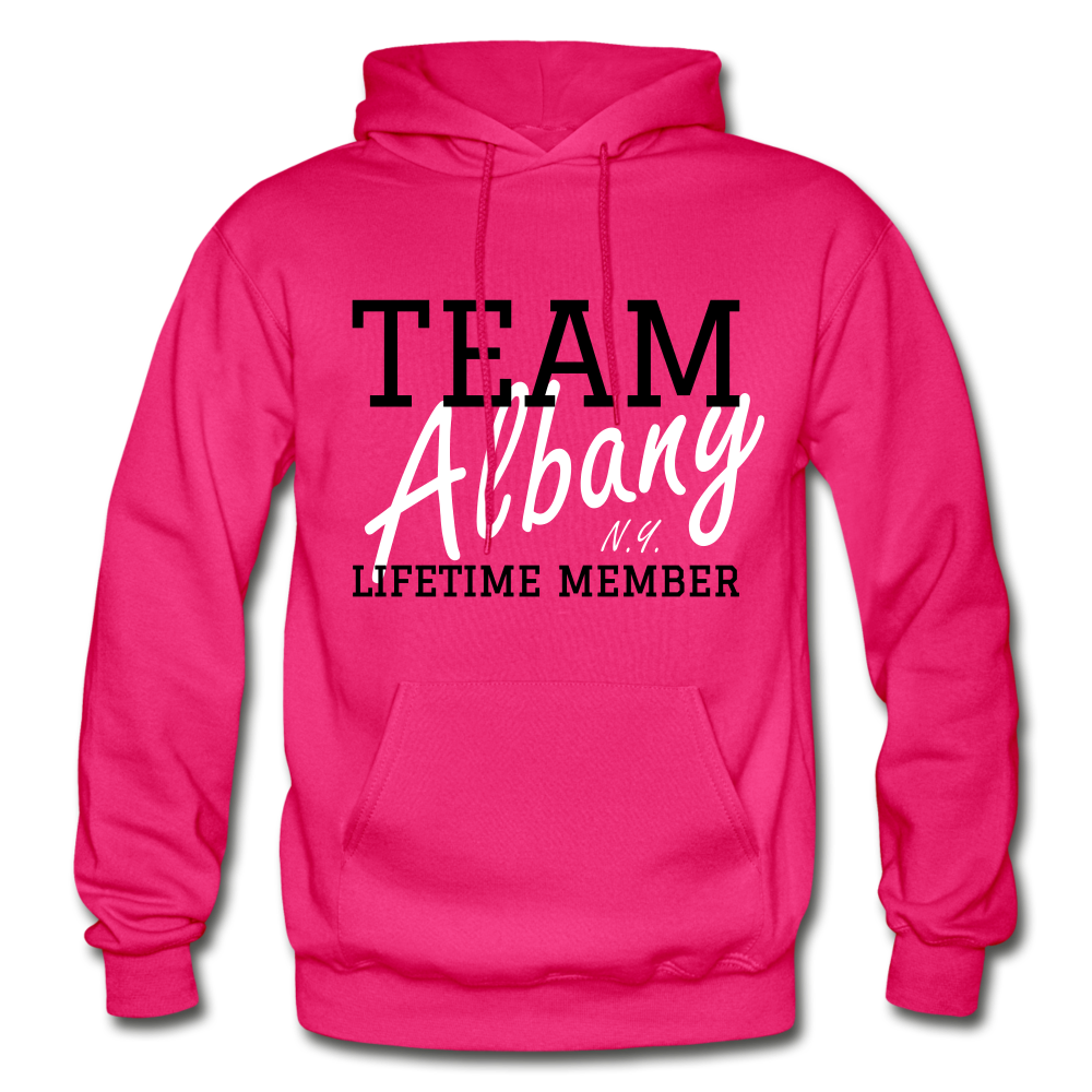 Team Albany Hoodie. - fuchsia