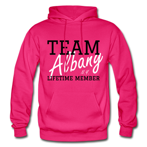Team Albany Hoodie. - fuchsia