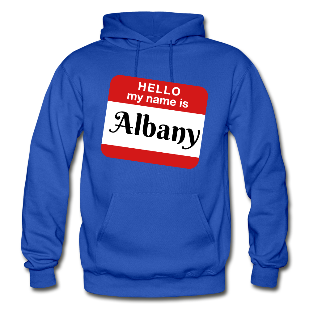 My Name Is Albany. - royal blue