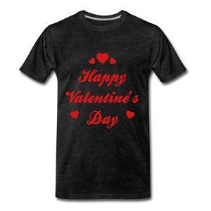 Happy Valentines day Tee - charcoal gray