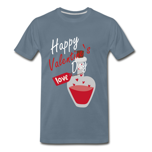 Happy Valentines Day Love Potion Tee - steel blue