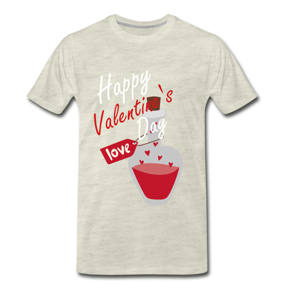 Happy Valentines Day Love Potion Tee - heather oatmeal