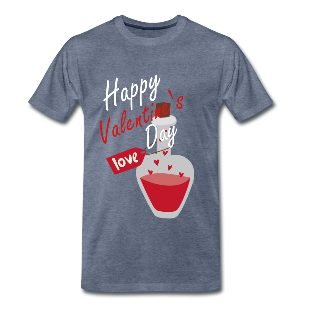 Happy Valentines Day Love Potion Tee - heather blue