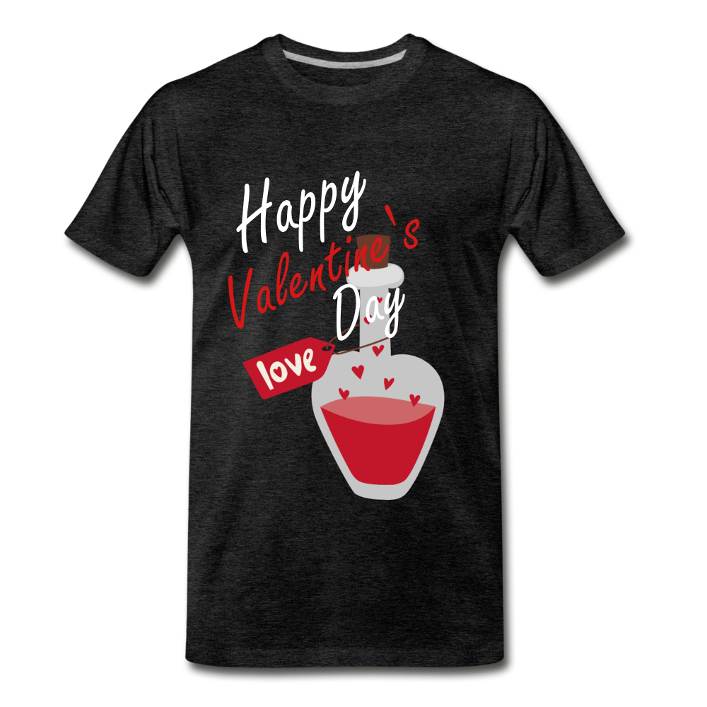 Happy Valentines Day Love Potion Tee - charcoal gray