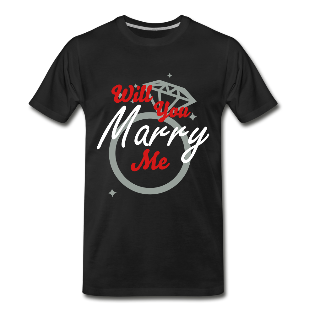 Will You Marry Me Tee. - black