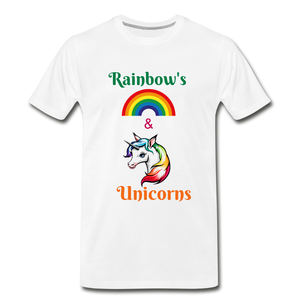 Rainbow's & Unicorns Tee - white