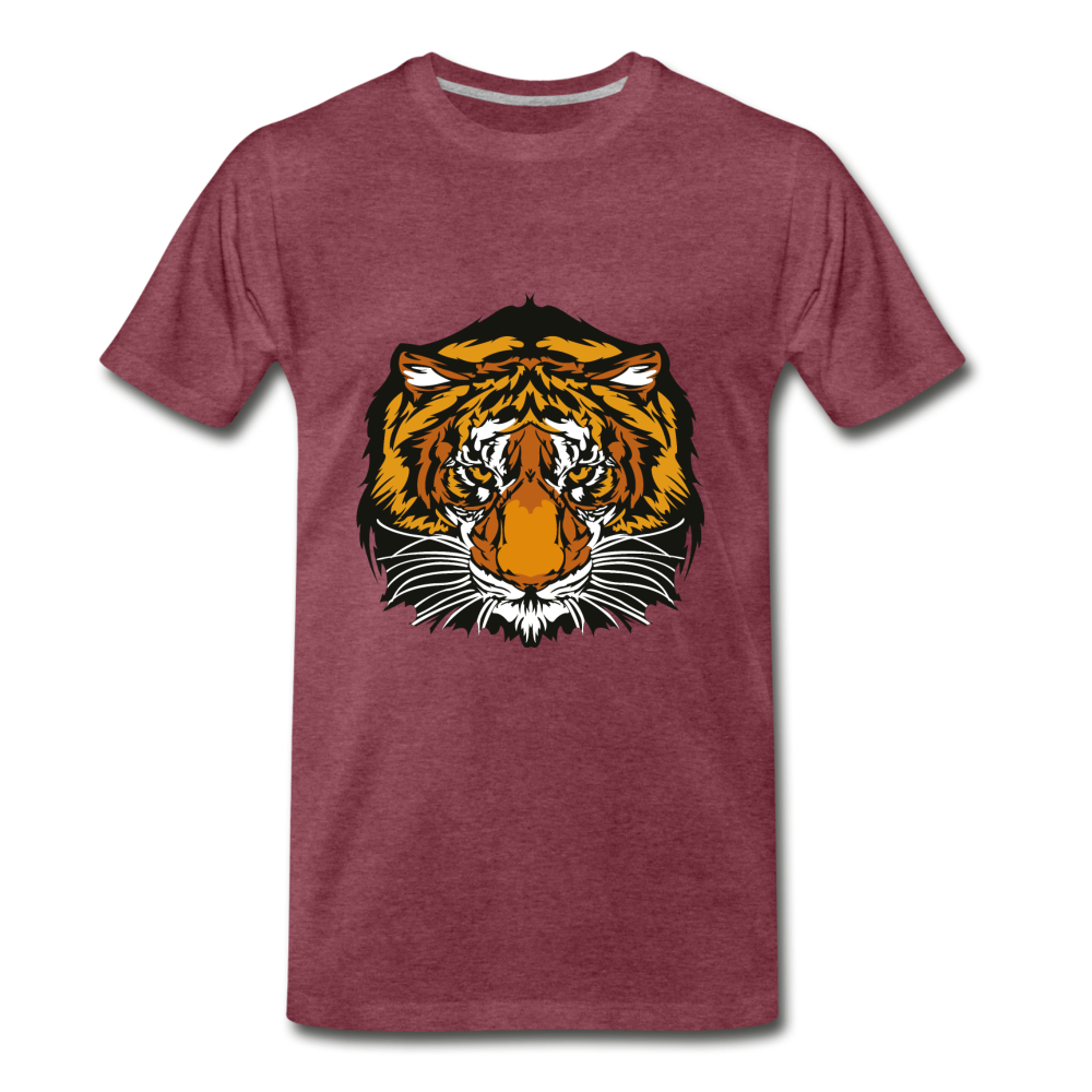 Tiger Tee - heather burgundy