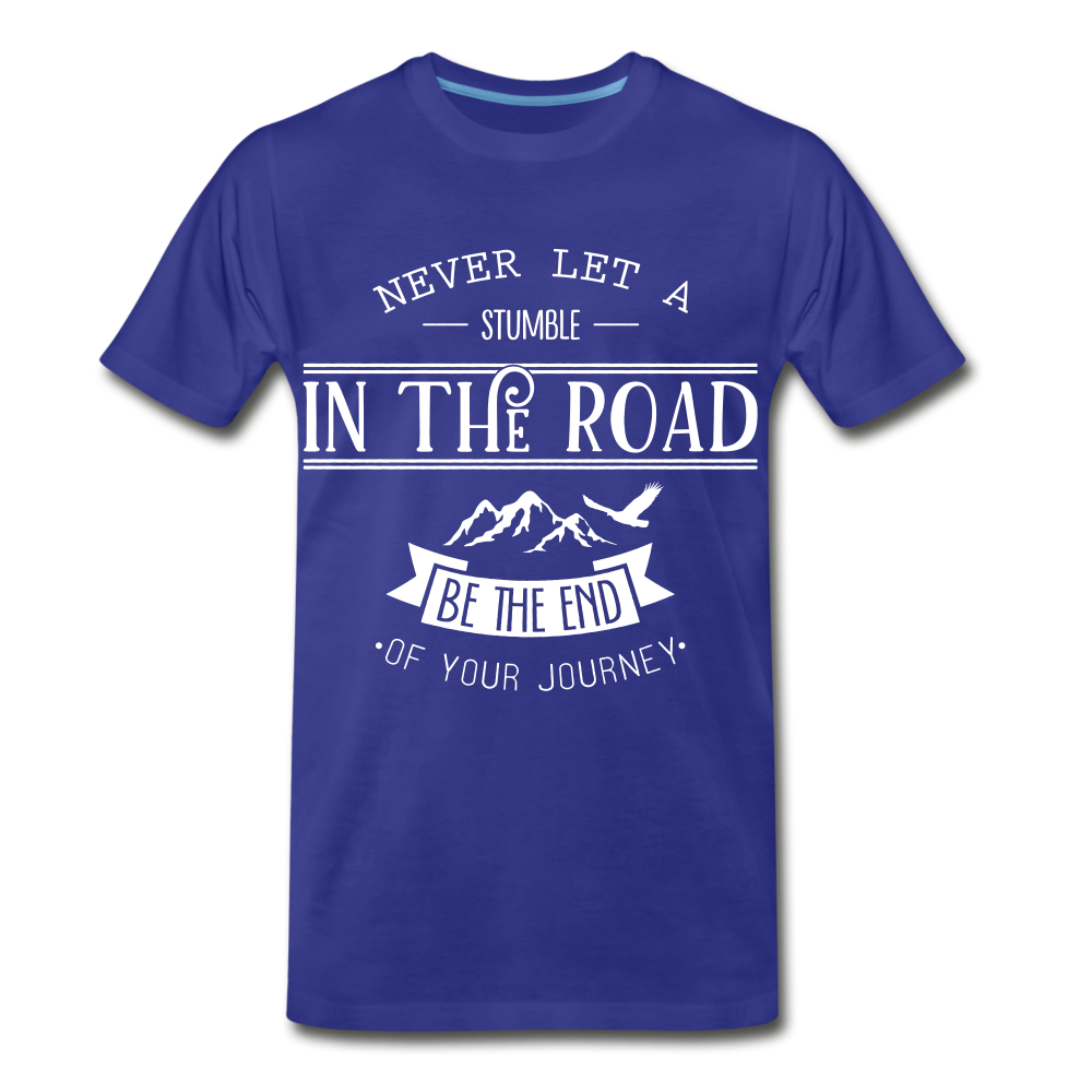 Stumble in the road - royal blue