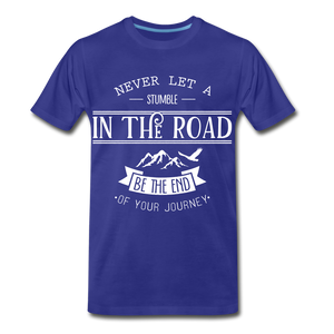 Stumble in the road - royal blue