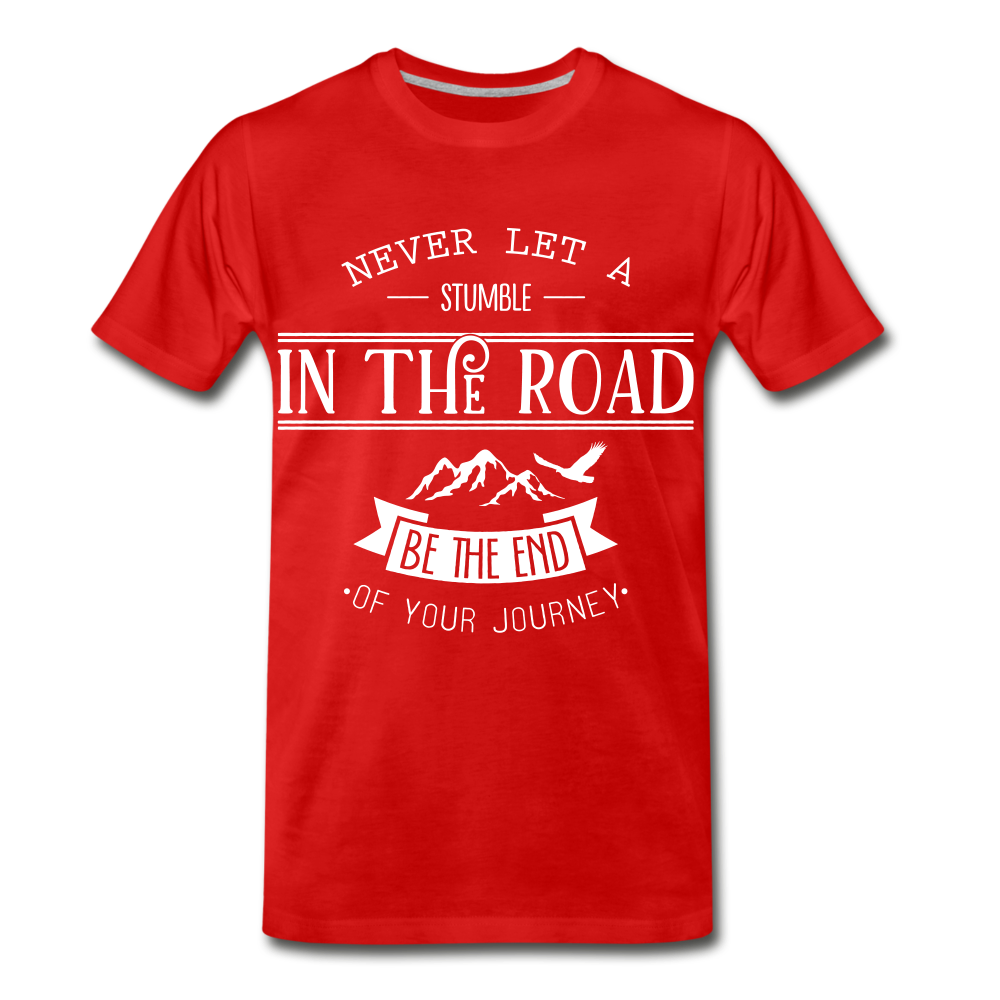 Stumble in the road - red