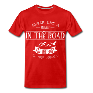 Stumble in the road - red