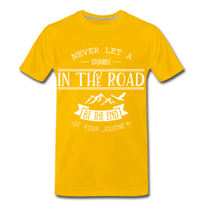 Stumble in the road - sun yellow
