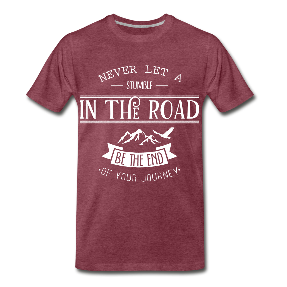Stumble in the road - heather burgundy