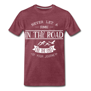 Stumble in the road - heather burgundy