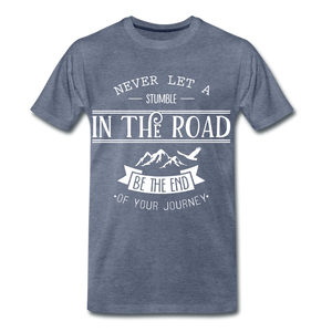 Stumble in the road - heather blue