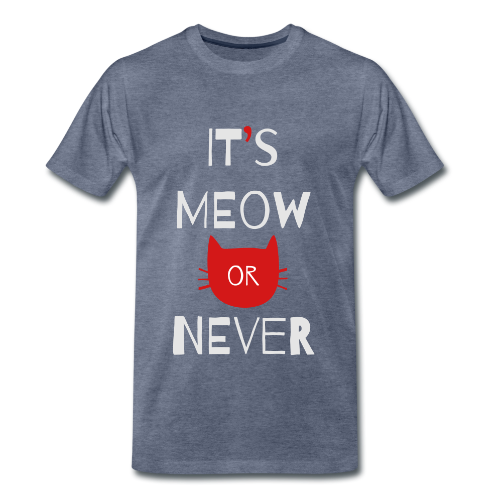 Meow Or Never - heather blue