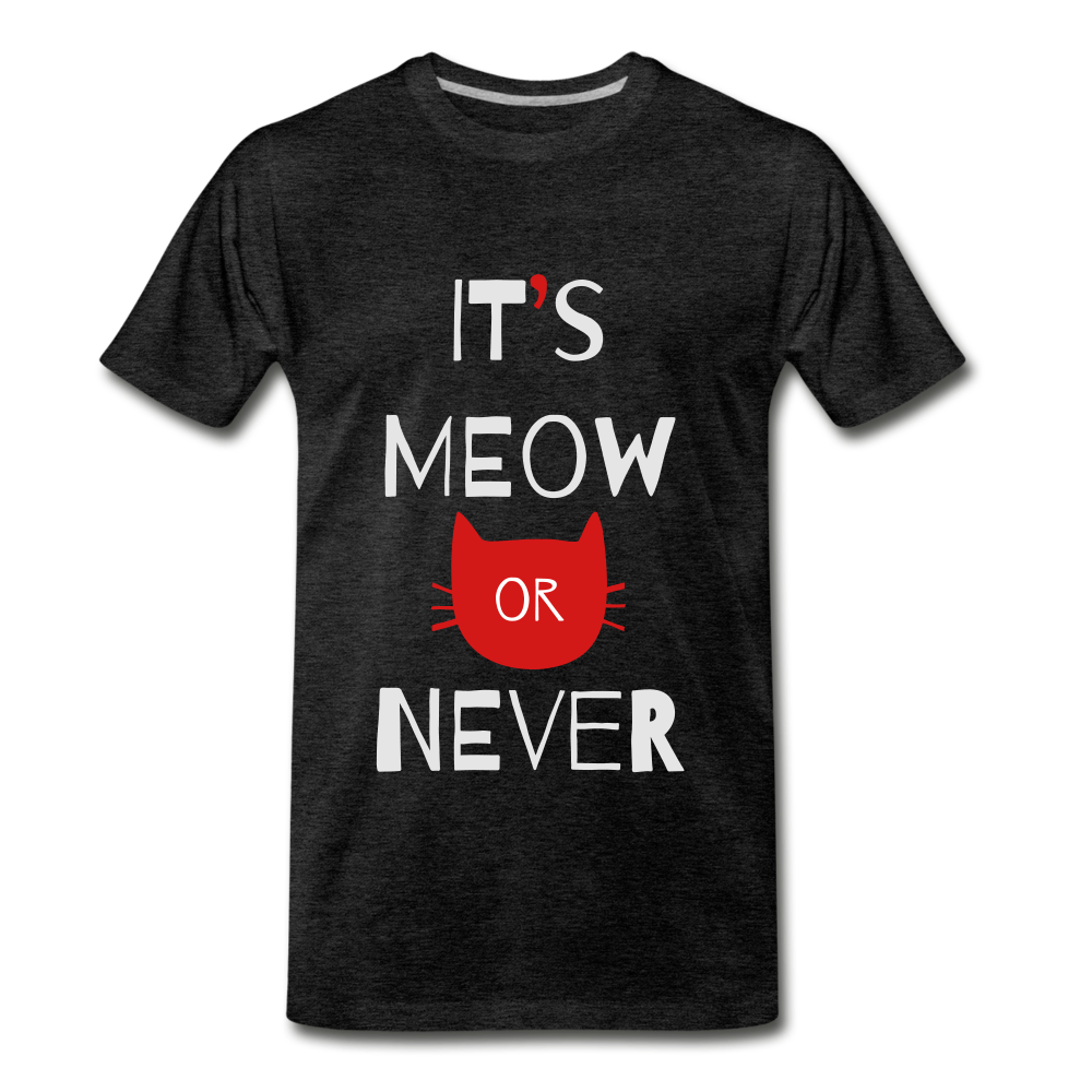 Meow Or Never - charcoal gray