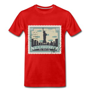 NY Postage - red