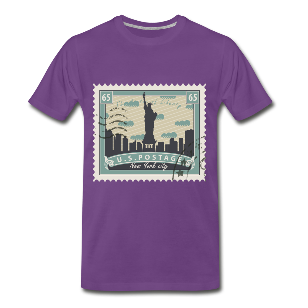 NY Postage - purple