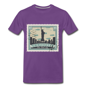 NY Postage - purple