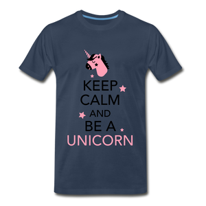 Keep Calm And Be a Unicorn - navy