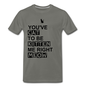 Kitten Me Right Meow - asphalt gray