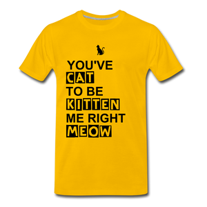 Kitten Me Right Meow - sun yellow