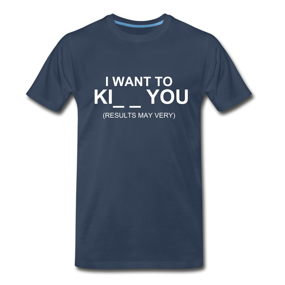 I WANT TO KI__ YOU - navy