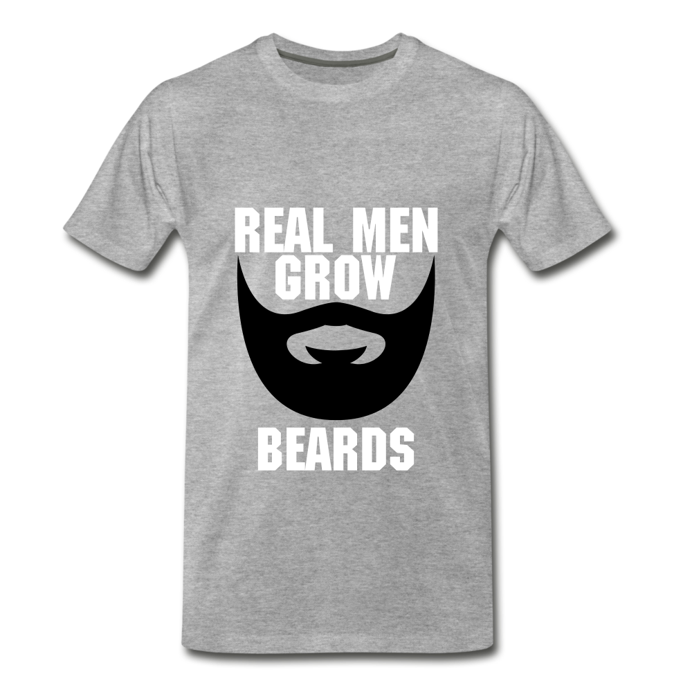Real Men Grow Beards - heather gray