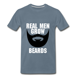 Real Men Grow Beards - steel blue