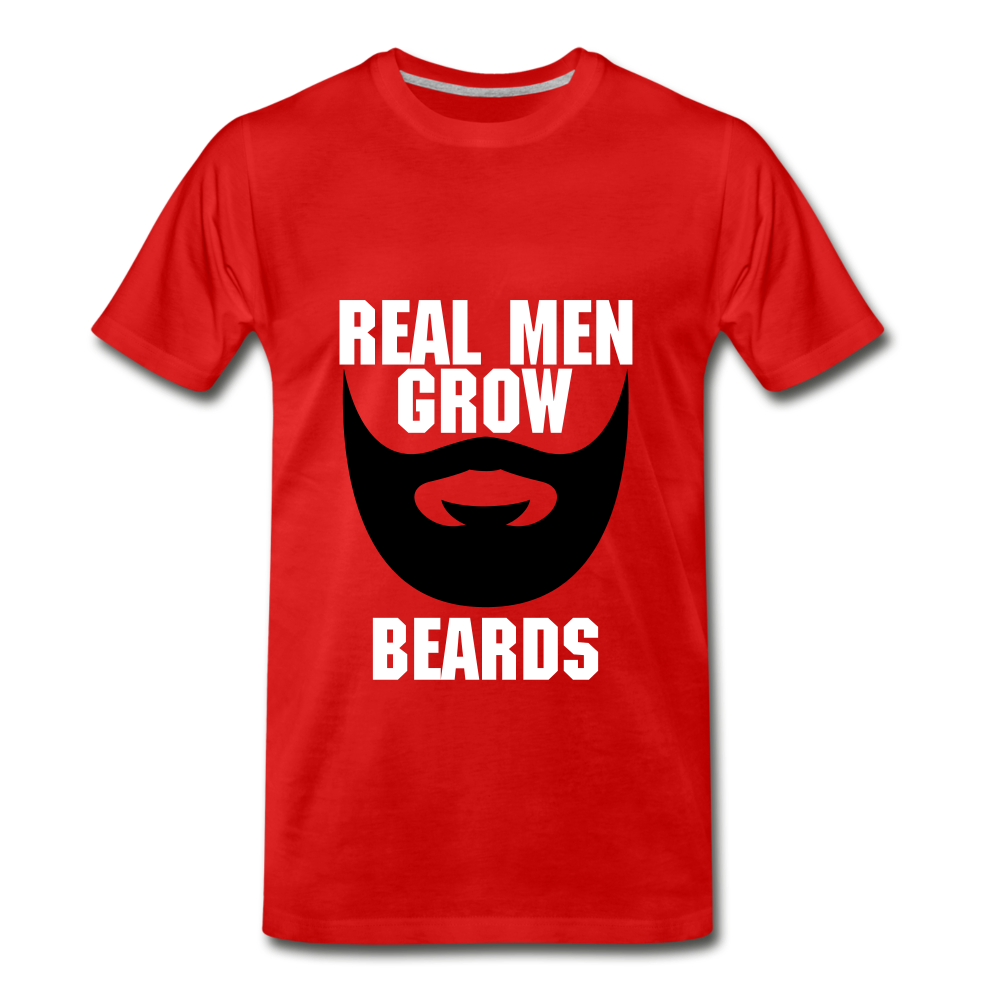 Real Men Grow Beards - red