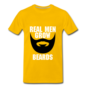 Real Men Grow Beards - sun yellow