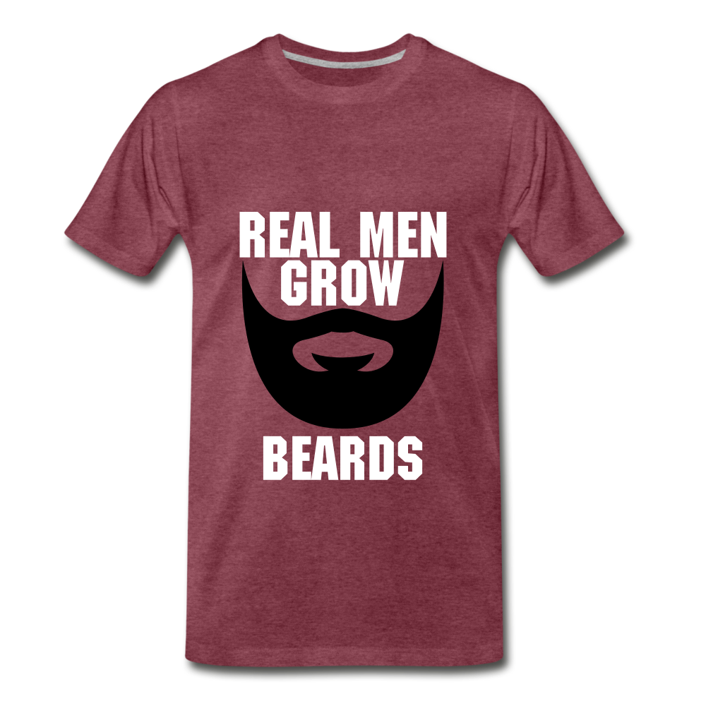 Real Men Grow Beards - heather burgundy