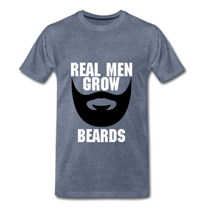 Real Men Grow Beards - heather blue